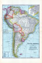 South America and Republic of Panama, World Atlas 1925c from Prince Edward Island Atlas